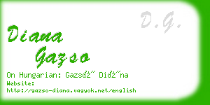 diana gazso business card